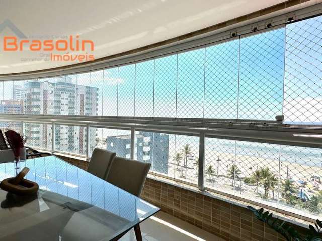 Apartamento Alto Padrão mobiliado 3 dorm/ duas suíte, sacada gourmet vista mar - próximo ao centro de Mongaguá/SP