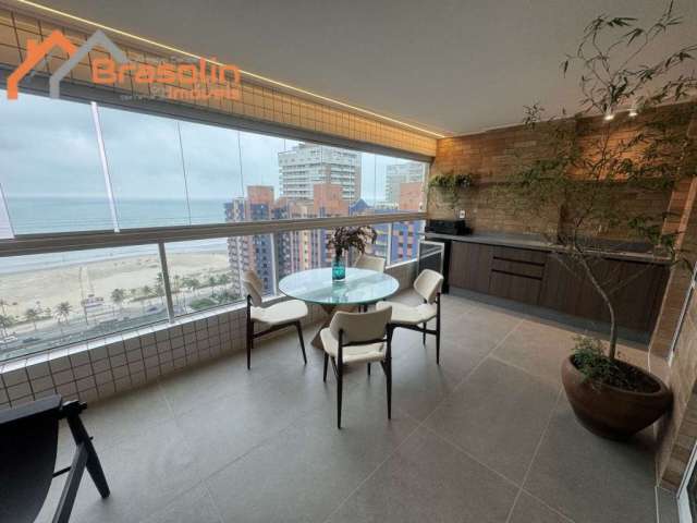 Apartamento 3 dorm/sendo 2 suíte sacada gourmet vista mar Alto Padrão em Aviação, Praia Grande