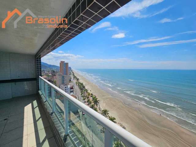 Apartamento 2 dormitórios sacada gourmet vista mar no bairro Anhanguera em Mongaguá