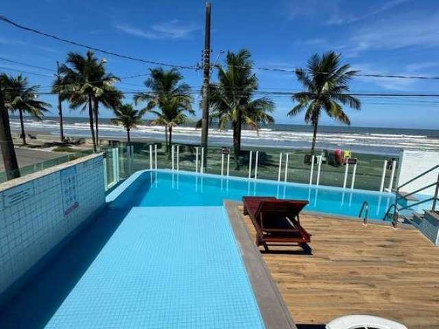 Apartamento 2 dormitórios mobiliado sacada gourmet vista mar,  Vila Atlântica, Mongaguá.