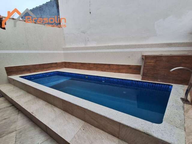 Casa nova 3 dormitórios com piscina à venda, Jardim Praia Grande - Mongaguá.