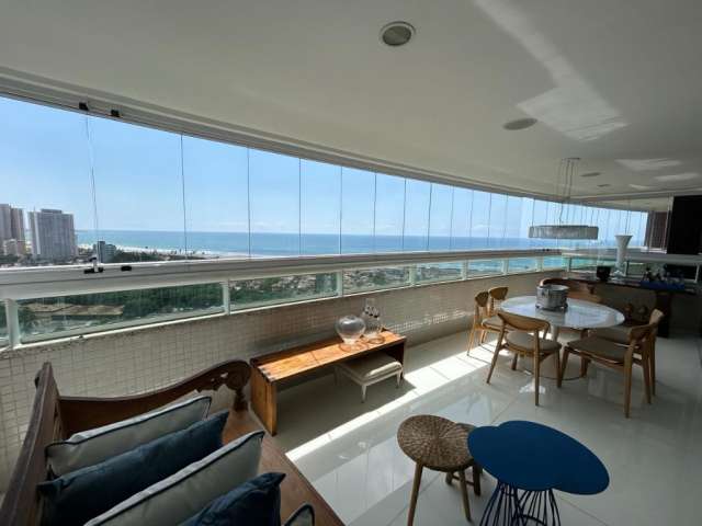 lindo apartamento de 3 suítes vista mar frontal nascente  207 m2 em patamares