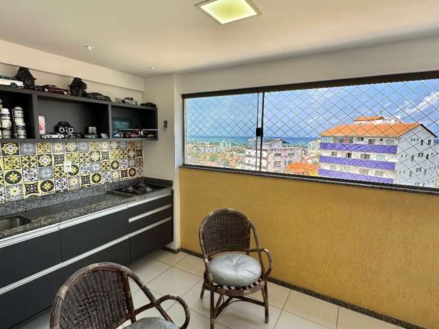 apartamento de 2 quartos em piatã varanda gourmet vista mar nascente