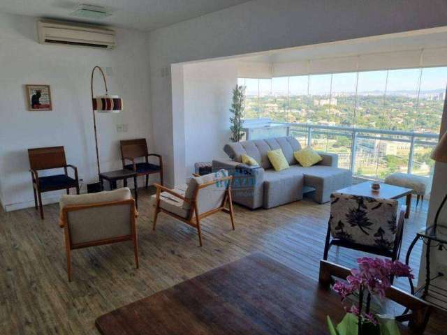 Apartamento mobiliado, 2 suítes, 84m² - Aluguel por R$ 10.500/mês no Brooklin, São Paulo/SP