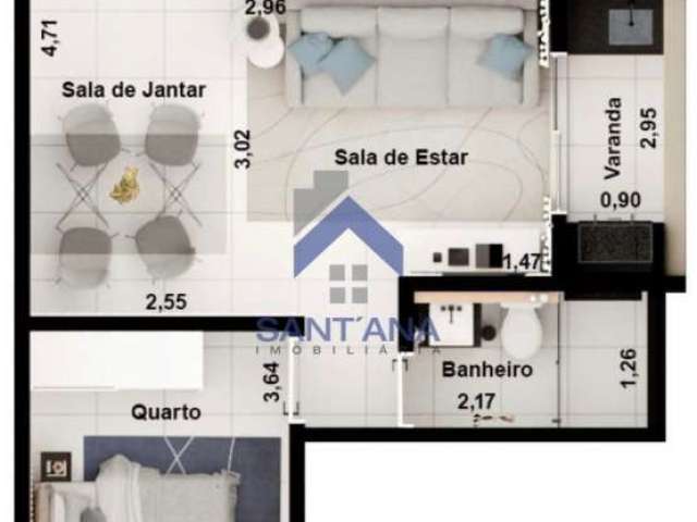 Apartamento com 1 quarto à venda na Avenida Subtenente Garcílio Costa Ferreira Filho, 414, Vista alegre, Taubaté por R$ 180.000