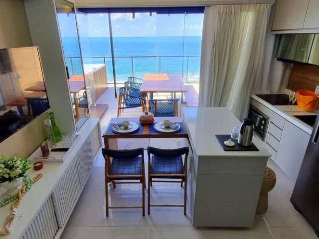 BARRA, APARTAMENTO COM TERRAÇO  PARA VENDA OU LOCAÇÃO,   02 QUARTOS, 75m2, VISTA MAR, PORTEIRA FECHADA, TOTALMENTE REFORAMDO SALVADOR / BA.