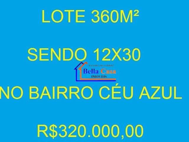 Terreno à venda na Rua Ana de Alvarenga Campos, Céu Azul, Belo Horizonte por R$ 320.000