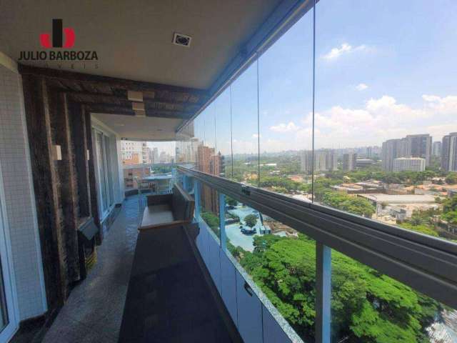 Apartamento em Moema com 195m², 2 suítes,  varanda gourmet4 vagas