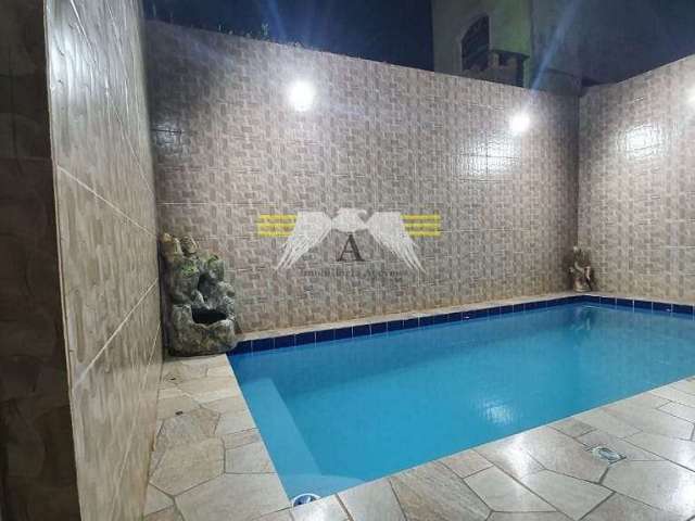 ☀️ Temporada dos Sonhos: Casa com 3 Dormitórios, sendo 2 suítes, Churrasqueira, Piscina, à 70m da P