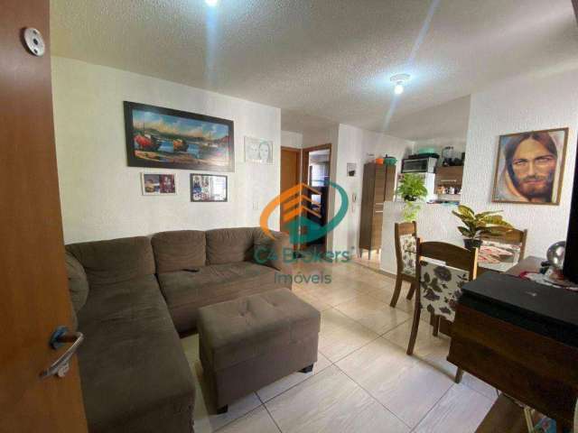 Apartamento com 2 dormitórios para alugar, 42 m² por R$ 1.766,00/mês - Água Chata - Guarulhos/SP