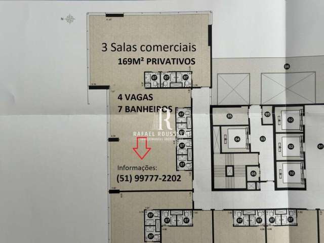 Sala comercial para alugar na Avenida Diário de Notícias, 400, Cristal, Porto Alegre por R$ 13.500