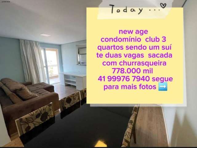 Apartamento para Venda, água Verde, 3 dormitórios, 1 suíte, 2 banheiros, 2 vagas