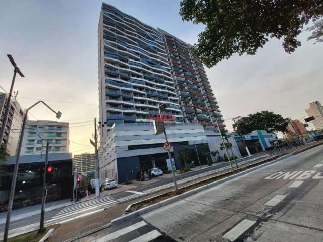 Apartamento mobiliado para locação no alto da Boa Vista em Santo Amaro, São Paulo-SP: 1 quarto, 1 sala, 33,00 m² - Imperdível!