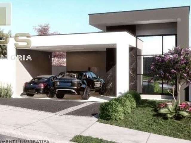 Casa térrea em fase de construção no Condomínio Elementum em Atibaia, 3 suites, piscina integrada com área gourmet e infra estrutura completa de lazer