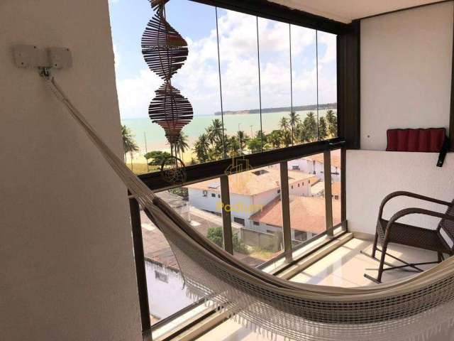 Cobertura Duplex todo mobiliado com piscina privativa e vista para o mar da praia  no Cabo branco -CO0059