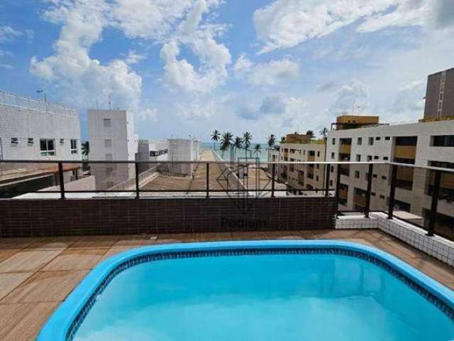 Flat com excelente localização a 120 m da praia de Cabo Branco - FL0435