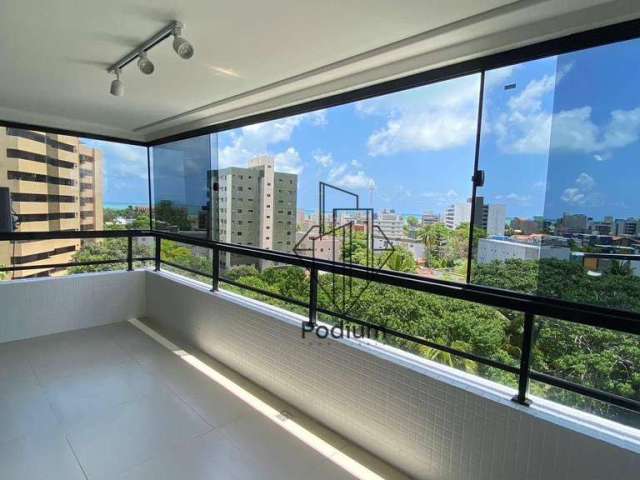 Apartamento com varanda/sacada  gourmet com vista para o mar  a 450m da praia no Jardim Oceania -  AP2158.