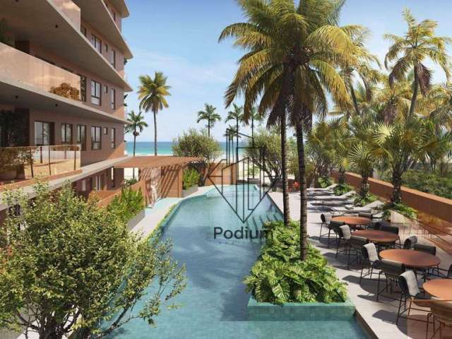 Apartamento térreo com área privativa na beira mar da praia Formosa em Cabedelo - AP2258