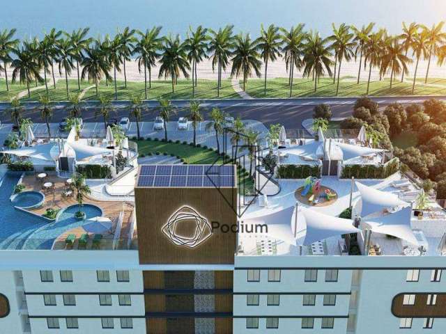 Flats Studio com varanda / sacada a beira mar da praia de Intermares - FL0552