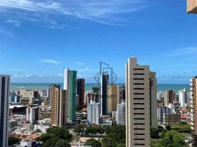 Apartamento com varanda / sacada e vista para o mar da praia de Manaíra -  AP2458