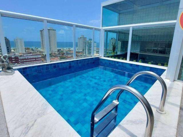 Cobertura com 3 quartos  à venda, 165 m² por R$ 900.000 - Mirim - Praia Grande/SP