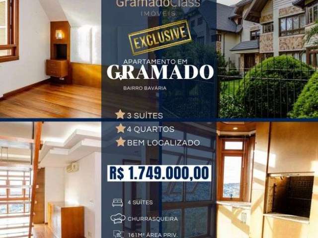 Apartamento para venda com 161 metros quadrados com 4 quartos em Bavária - Gramado - RS