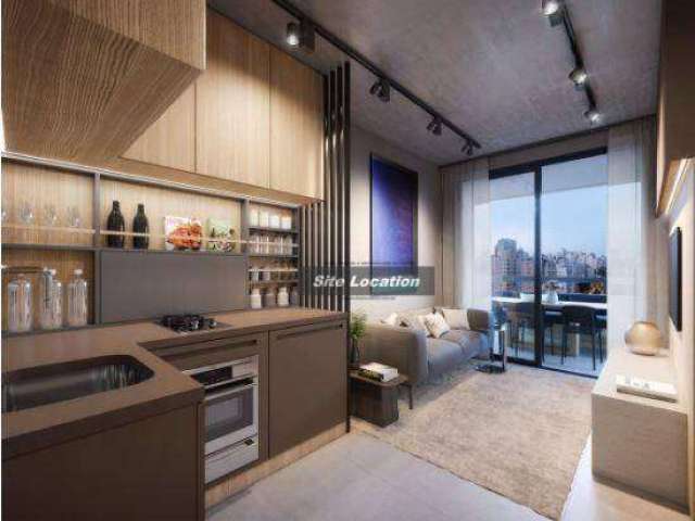 96803 Apartamento com 1 dormitório à venda, 42 m² por R$ 740.000 - Brooklin - São Paulo/SP