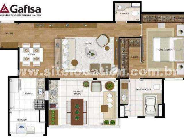 109953 Apartamento com 1 dormitório à venda, 80 m² por R$ 1.600.000 - Brooklin - São Paulo/SP