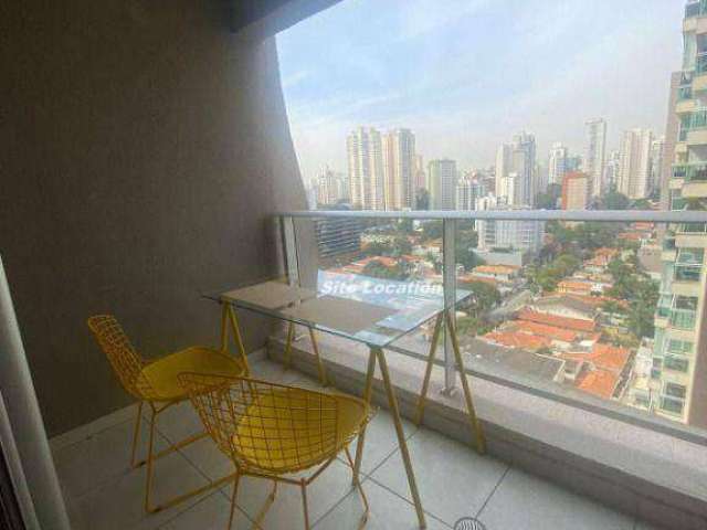 113847 Apartamento com 1 dormitório para alugar, 33 m² por R$ 3.900/mês - Brooklin - São Paulo/SP