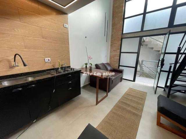 114380 Apartamento com 1 dormitório para alugar, 45 m² por R$ 3.400/mês - Mirandópolis - São Paulo/SP