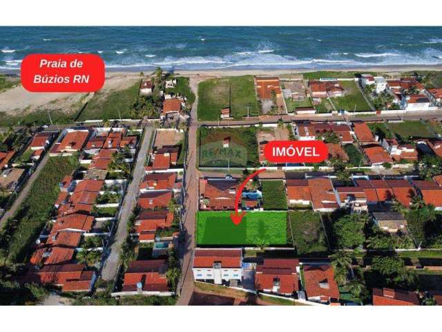 Terreno de 1092m² em Búzios RN há menos de 200m do mar