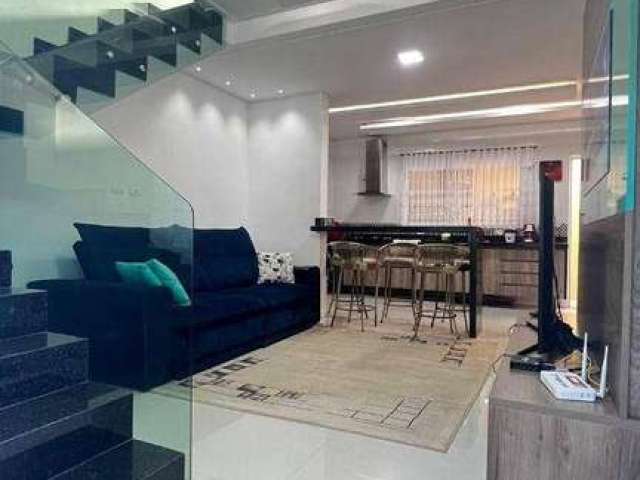 Sobrado com 3 dormitórios à venda, 84 m² por R$ 468.000,00 - Caiçara - Praia Grande/SP