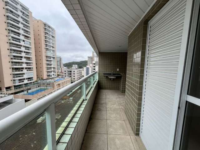 Apartamento de 2 dormitórios com sacada gourmet. Canto do Forte, Praia Grande.