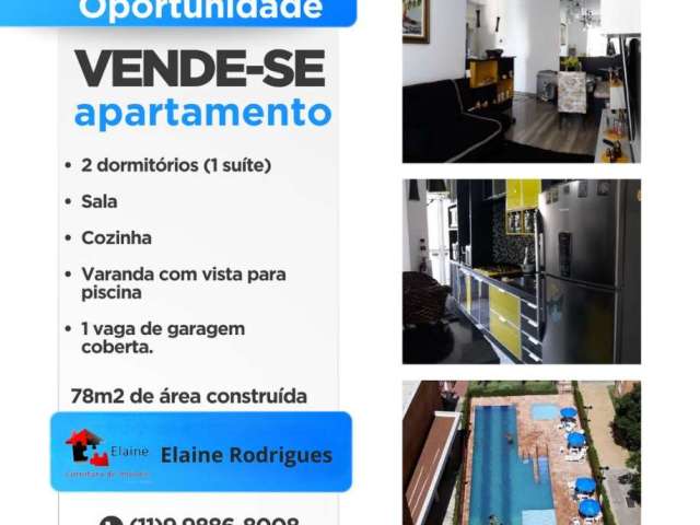 Apartamento no Terra Brasilis com Vista para a Piscina