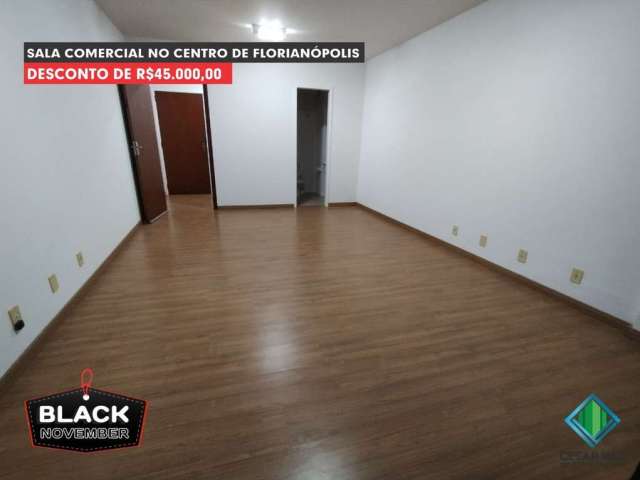 Sala comercial com 1 sala à venda na Rua Felipe Schmidt, 649, Centro, Florianópolis, 33 m2 por R$ 250.000