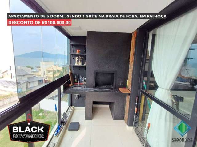 Apartamento com 3 quartos à venda na Rua Raul Leonardo Weiss, 225, Praia de Fora, Palhoça, 97 m2 por R$ 750.000