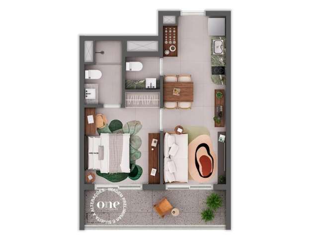 Apartamento á venda 46m² - Pinheiros SP