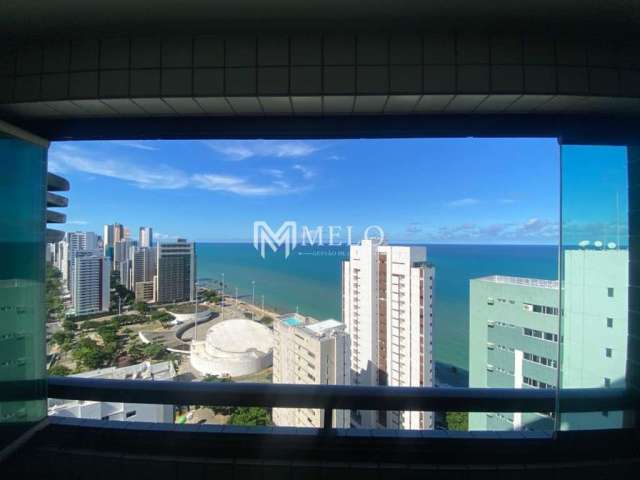 Excelente apartamento com vista mar Bv 83m 3qts mais dependência