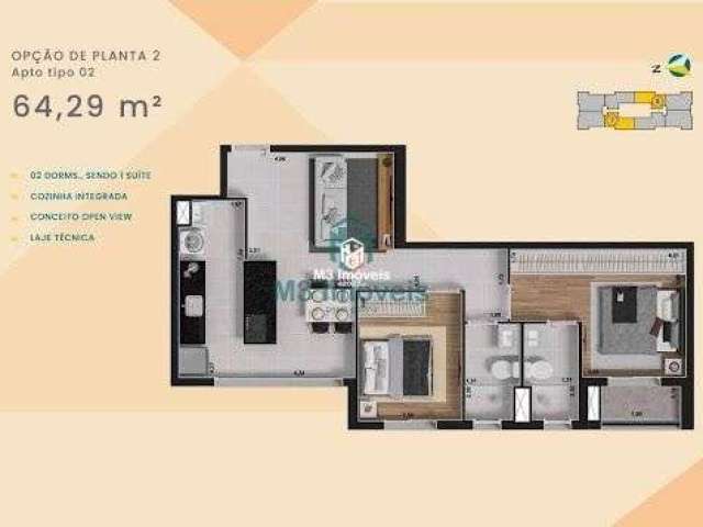 Apartamento 2 dormitórios à venda Jardim Auri Verde Bauru/SP