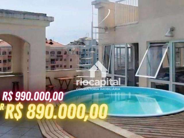 Cobertura com 3  dormitórios à venda, 204 m² por R$ 890.000 - Recreio dos Bandeirantes - Rio de Janeiro/RJ