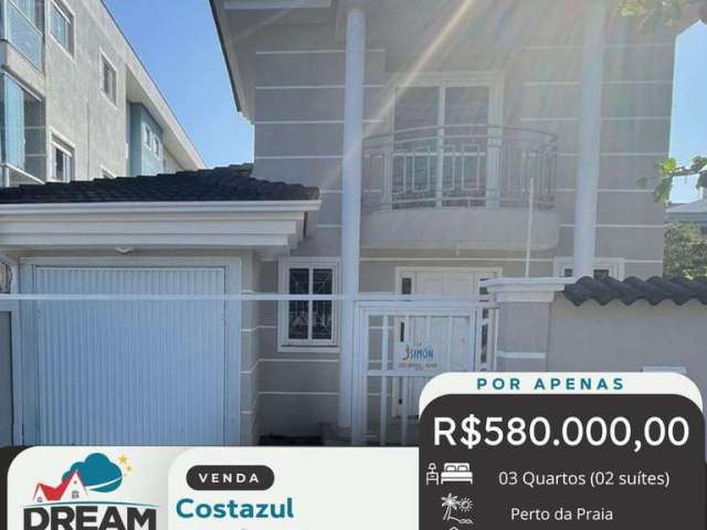 Casa para Venda em Rio das Ostras, Costazul, 3 dormitórios, 2 suítes, 3 banheiros, 2 vagas