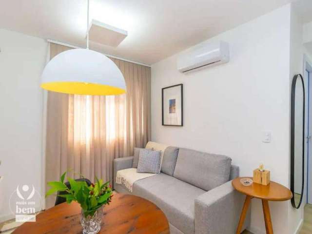 Apartamento andar alto, 100% mobiliado,  à venda R$ 441.000 - Centro - Curitiba/PR