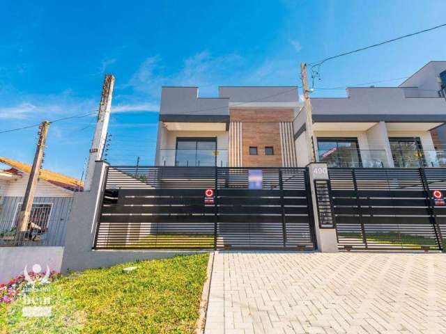 Sobrado Triplex com terraço, 3 quartos, suíte, 134m², 2 vagas a venda no Água Verde.