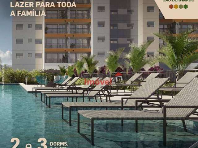 Apartamento com 2 ou 3  dormitórios, suite, varanda e depósito à venda, 61 m² por R$ 480.000 - Planalto - São Bernardo do Campo/SP