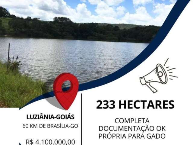 Fazenda de Oportunidade ! 233 Hectares ! Para Pecuária ! Luziânia-Go !