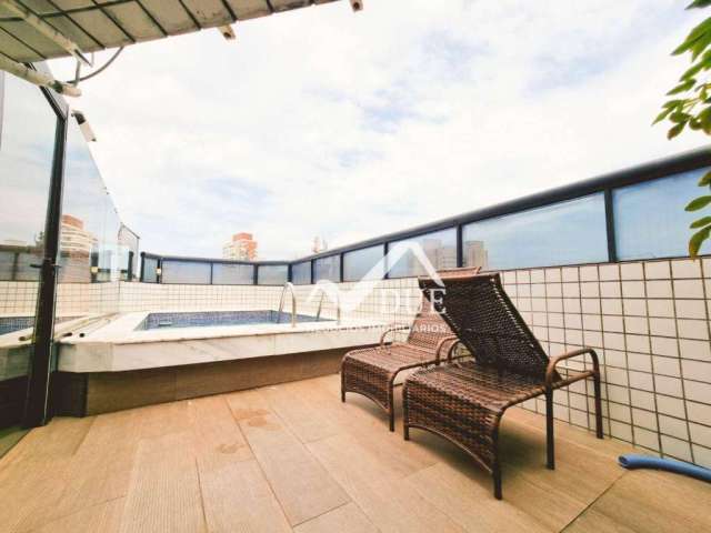 Cobertura com 4 dormitórios churrasqueira e piscina à venda, 225 m² por R$ 1.990.000 - Ponta da Praia - Santos/SP