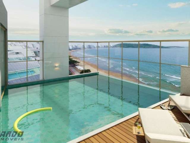 Apartamento 4 quartos suítes à venda de frente para o mar da Praia do Morro, Guarapari-ES - Lazer completo, auto padrão.