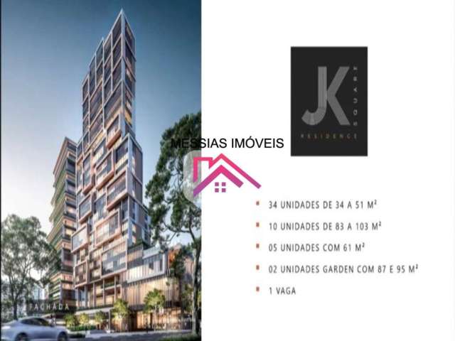 Apartamentos de 1 e 2 dormitórios e 1 vaga - jk square itaim