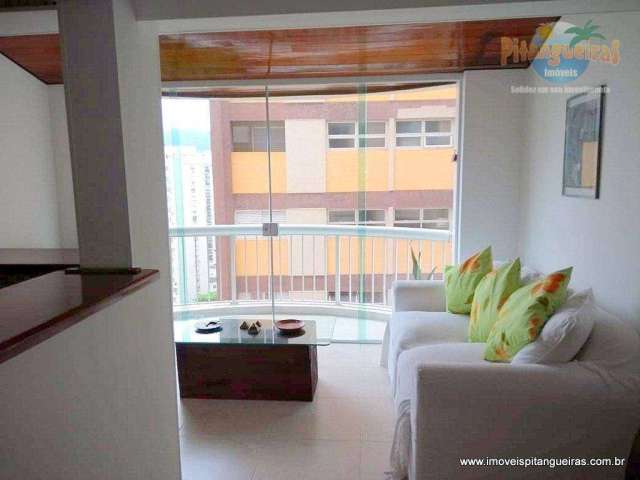 Flat com 1 dormitório à venda, 68 m² por R$ 425.000,00 - Pitangueiras - Guarujá/SP