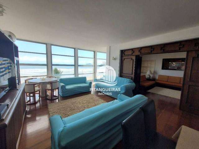 Apartamento frente ao mar com 3 dormitórios, 1 vaga, pitangueiras.